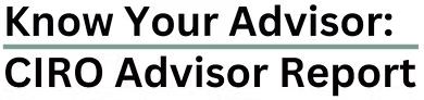Know Your Advisor : Investment Advisor Report