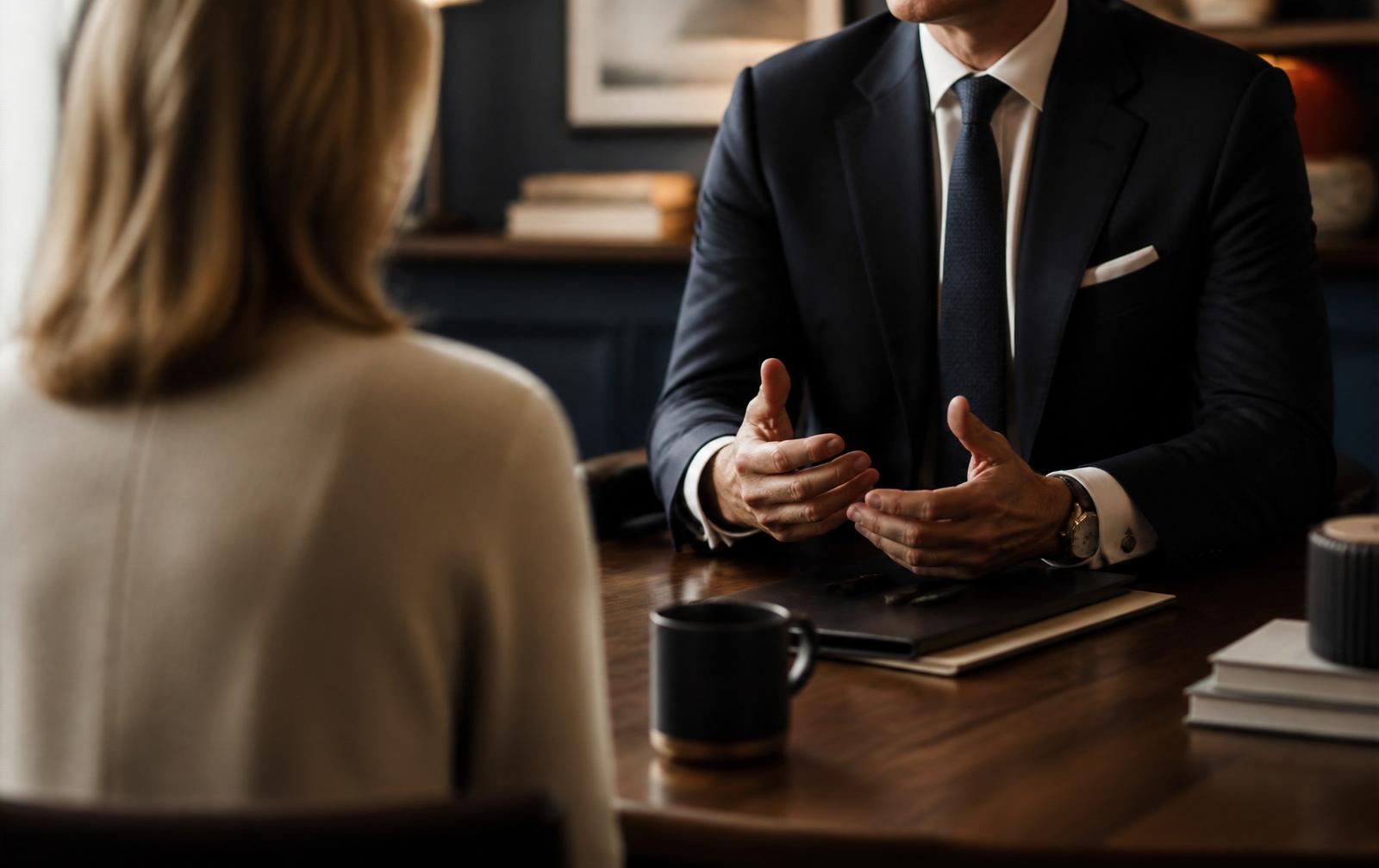 A private conversation between advisor and client
